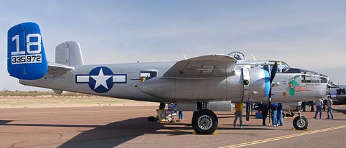 North American B-25J Mitchell Maid in the Shade N125AZ, Cactus Fly-in, March 5, 2011